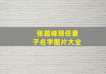 张超峰现任妻子名字图片大全