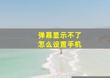 弹幕显示不了怎么设置手机