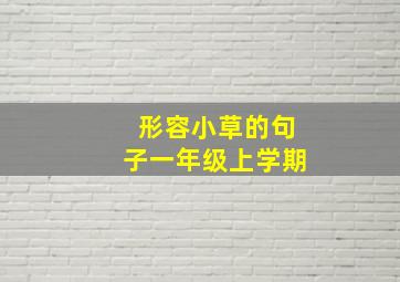 形容小草的句子一年级上学期