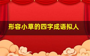 形容小草的四字成语拟人