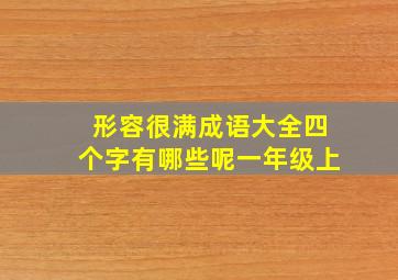 形容很满成语大全四个字有哪些呢一年级上