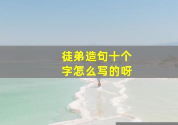 徒弟造句十个字怎么写的呀