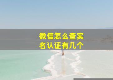 微信怎么查实名认证有几个