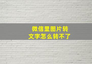 微信里图片转文字怎么转不了