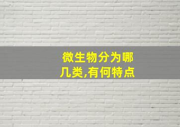 微生物分为哪几类,有何特点