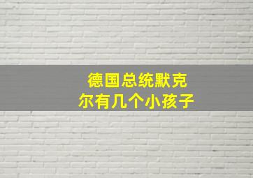 德国总统默克尔有几个小孩子