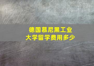 德国慕尼黑工业大学留学费用多少