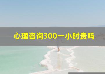 心理咨询300一小时贵吗