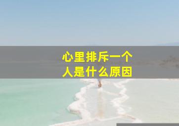 心里排斥一个人是什么原因