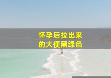 怀孕后拉出来的大便黑绿色