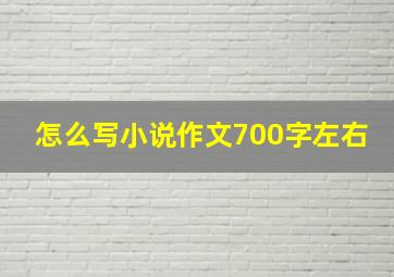 怎么写小说作文700字左右