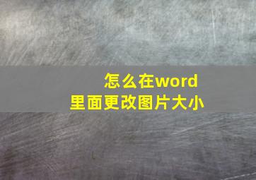 怎么在word里面更改图片大小