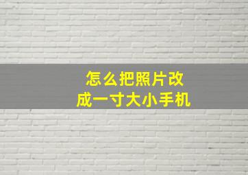 怎么把照片改成一寸大小手机