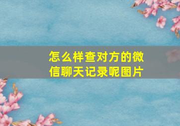 怎么样查对方的微信聊天记录呢图片