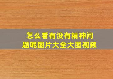 怎么看有没有精神问题呢图片大全大图视频