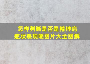 怎样判断是否是精神病症状表现呢图片大全图解