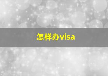 怎样办visa