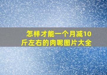 怎样才能一个月减10斤左右的肉呢图片大全