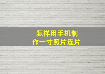 怎样用手机制作一寸照片连片