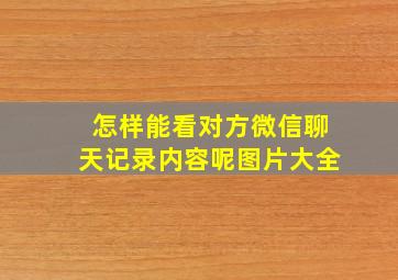 怎样能看对方微信聊天记录内容呢图片大全