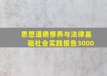 思想道德修养与法律基础社会实践报告3000