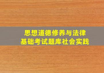 思想道德修养与法律基础考试题库社会实践