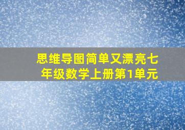 思维导图简单又漂亮七年级数学上册第1单元