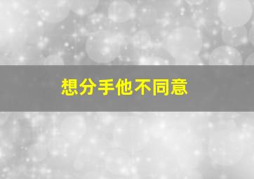 想分手他不同意