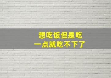 想吃饭但是吃一点就吃不下了