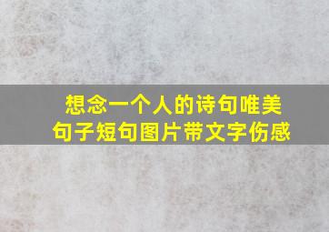 想念一个人的诗句唯美句子短句图片带文字伤感