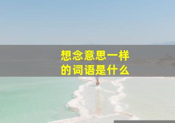 想念意思一样的词语是什么