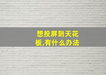 想投屏到天花板,有什么办法