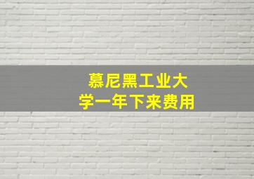 慕尼黑工业大学一年下来费用