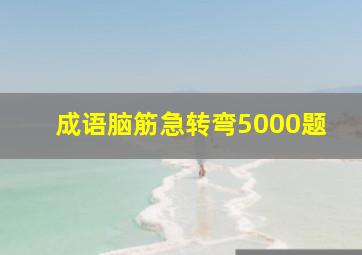 成语脑筋急转弯5000题