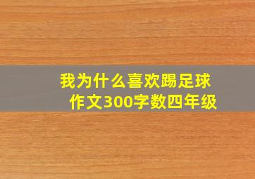 我为什么喜欢踢足球作文300字数四年级