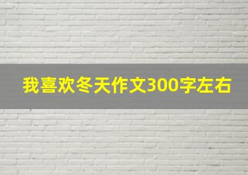 我喜欢冬天作文300字左右