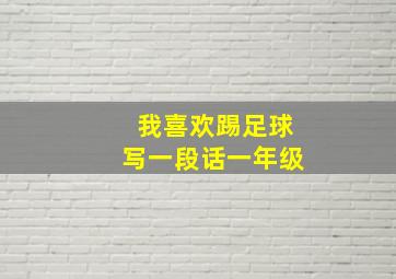 我喜欢踢足球写一段话一年级