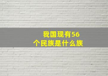 我国现有56个民族是什么族