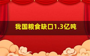 我国粮食缺口1.3亿吨