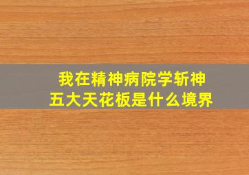 我在精神病院学斩神五大天花板是什么境界