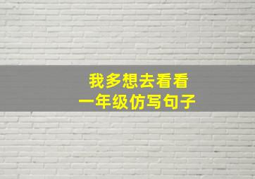 我多想去看看一年级仿写句子