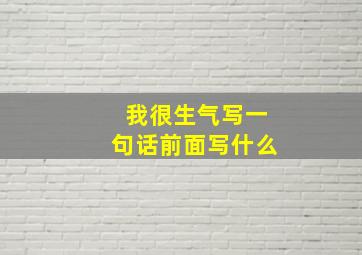 我很生气写一句话前面写什么