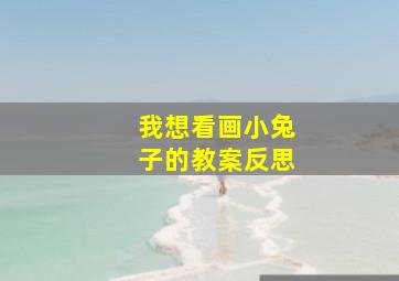 我想看画小兔子的教案反思