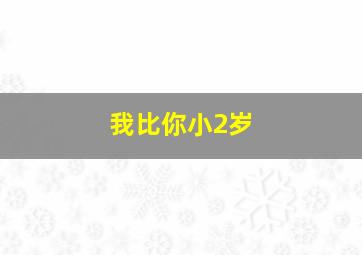 我比你小2岁