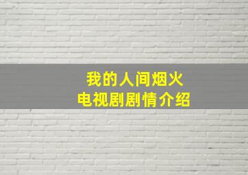 我的人间烟火电视剧剧情介绍