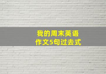 我的周末英语作文5句过去式