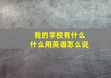 我的学校有什么什么用英语怎么说