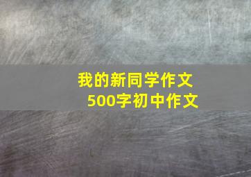 我的新同学作文500字初中作文