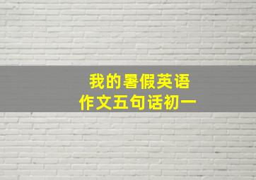 我的暑假英语作文五句话初一