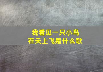 我看见一只小鸟在天上飞是什么歌